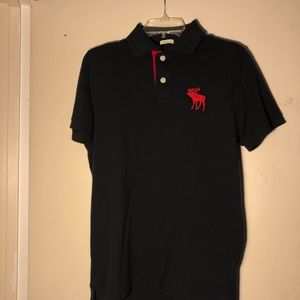 Abercrombie & Fitch Black/Red Polo